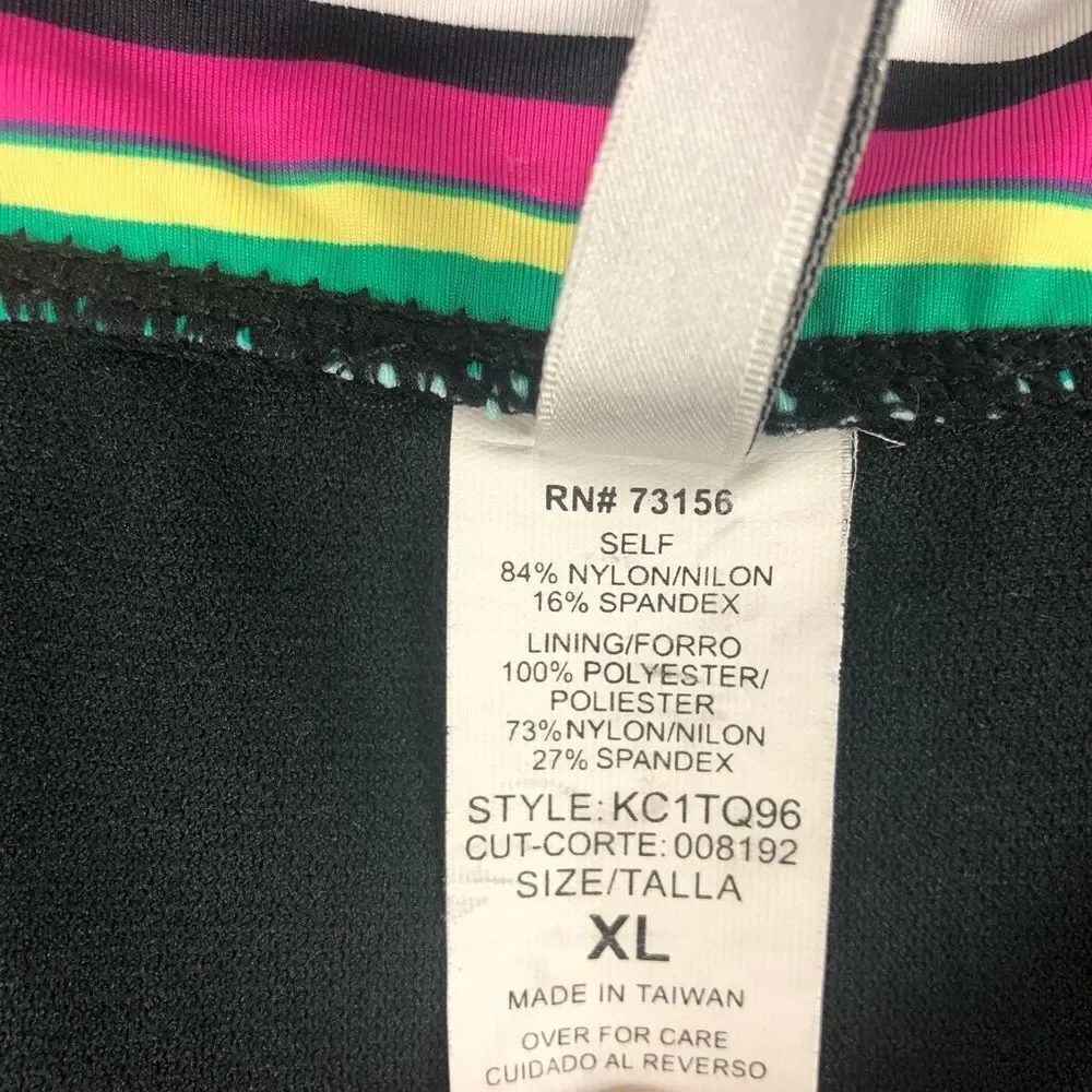 Kenneth Cole black fold over bikini bottom size XL